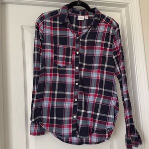 BP blue plaid long sleeve button down